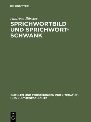 cover image of Sprichwortbild und Sprichwortschwank